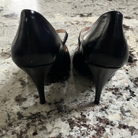Pedro Garcia Black Leather Mary Jane Heels - Picture 3 of 5